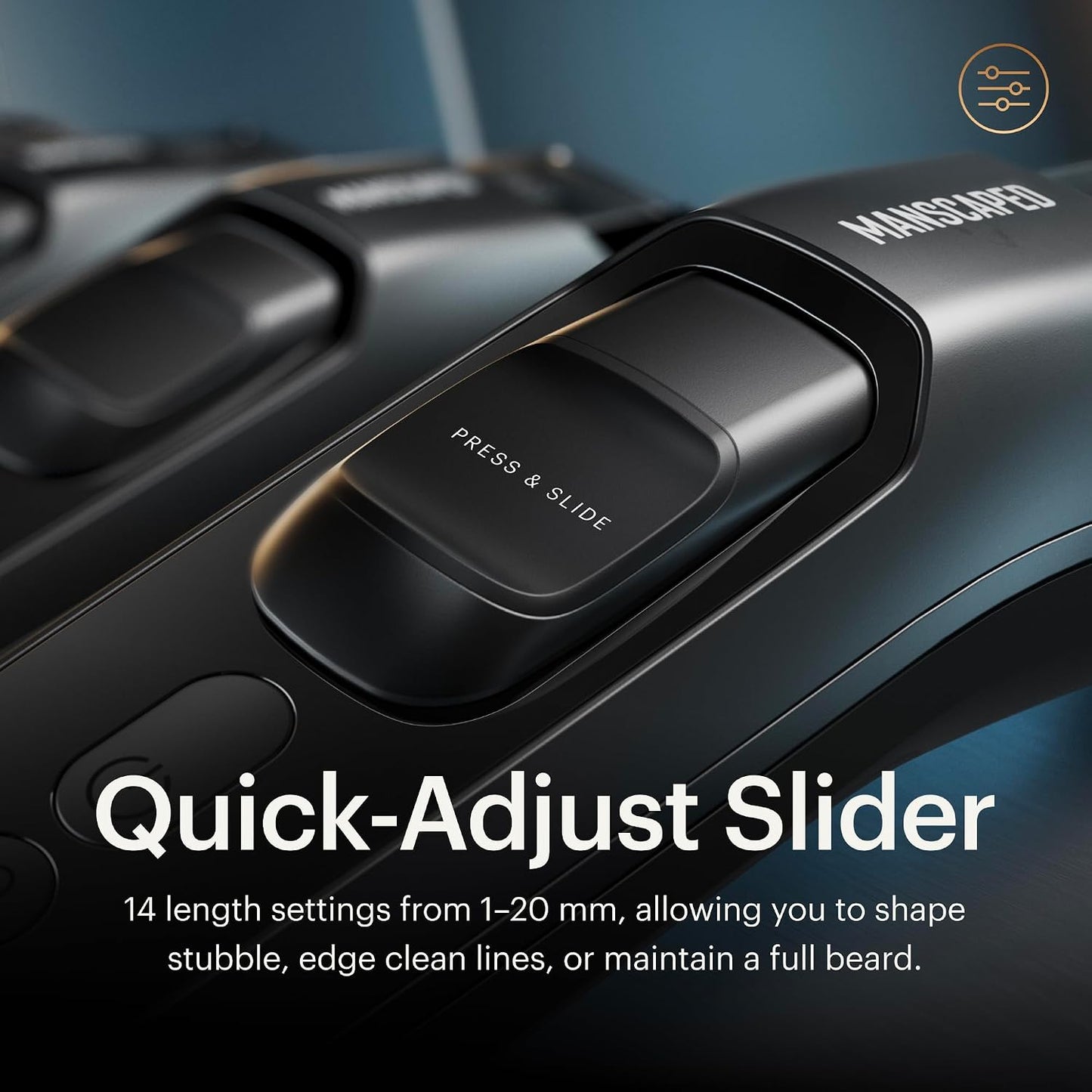 Beard Hedger® Plus - Men's Adjustable Beard & Mustache Trimmer with 14 Length Settings | Waterproof, USB-C Rechargeable
