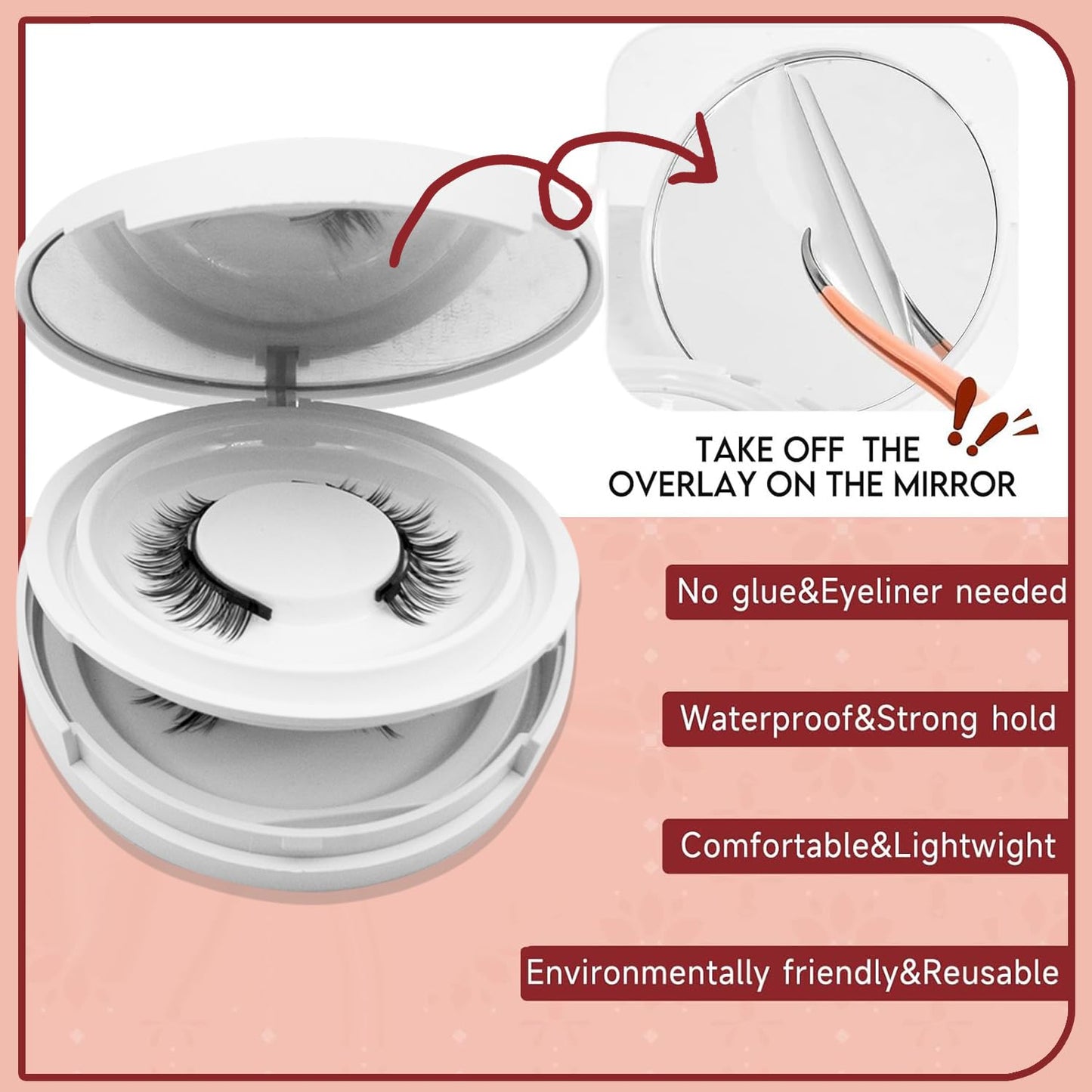 Meylora Magnetic Lashes,Magnetic Lashes,Magnetic Eyelashes with Applicator,Reusable Magnet Eyelashes without Eyeliner Natural Look No Glue Needed (Natural+Iris)