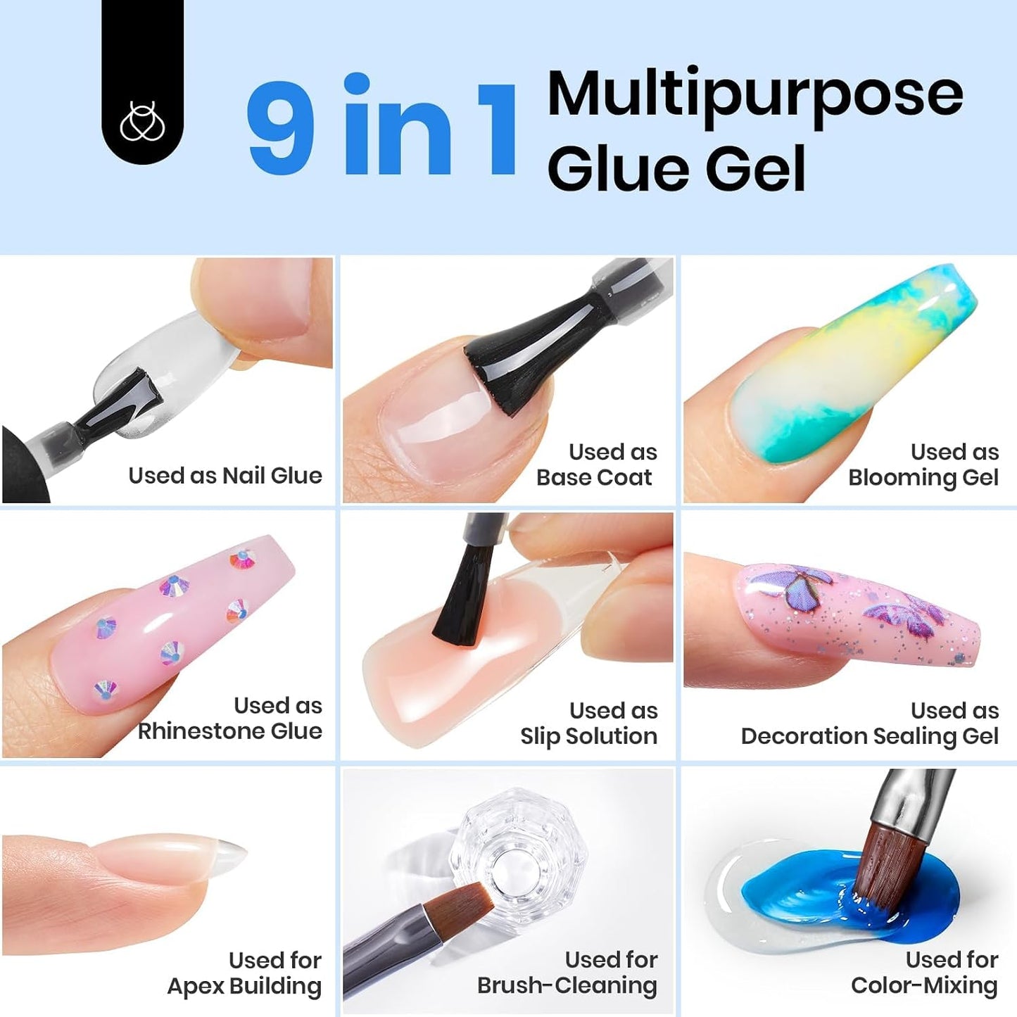 Beetles Gel Nail Tips - 576 Pcs Short Almond Acrylic False Nails | 12 Sizes, Easy DIY Press-On Extensions