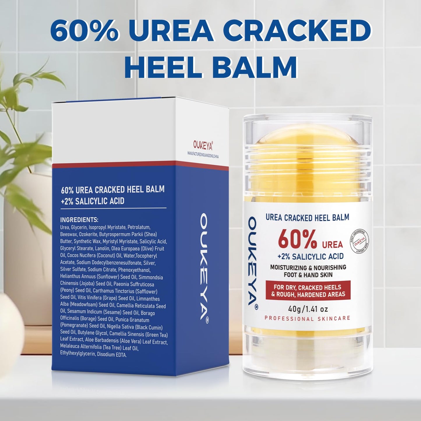 OUKEYA Urea Stick 60% to Soften & Smooth Dry, Cracked, Rough Skin