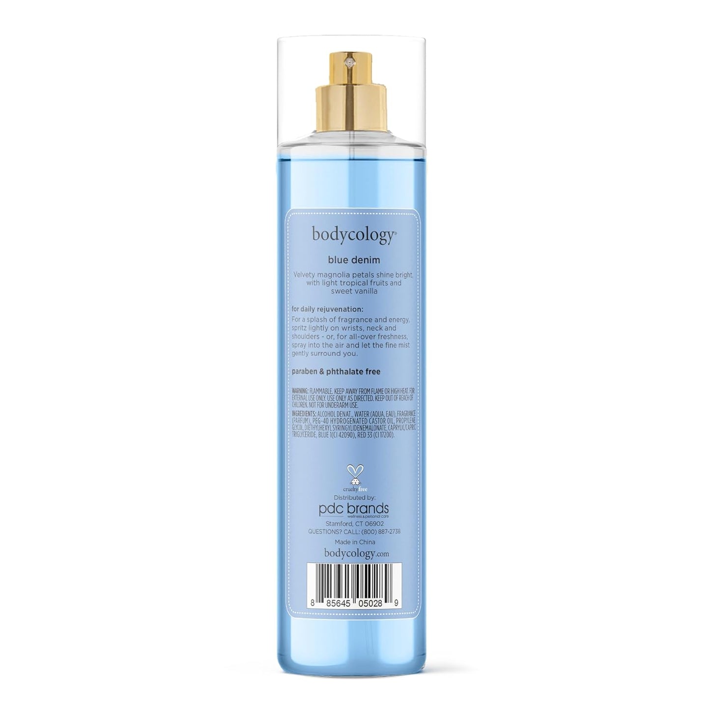 Bodycology Body Mist - Long-Lasting Fragrance in Blue Denim | 8 Fl Oz