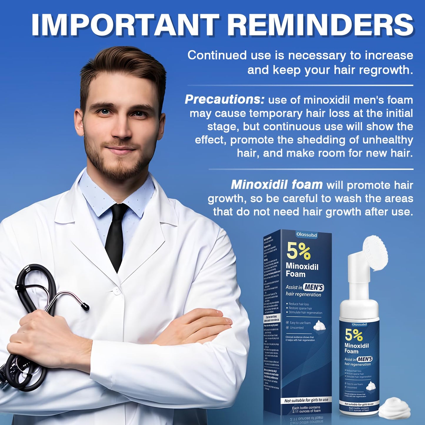 Minoxidil 5% Foam for Men Hair Growth