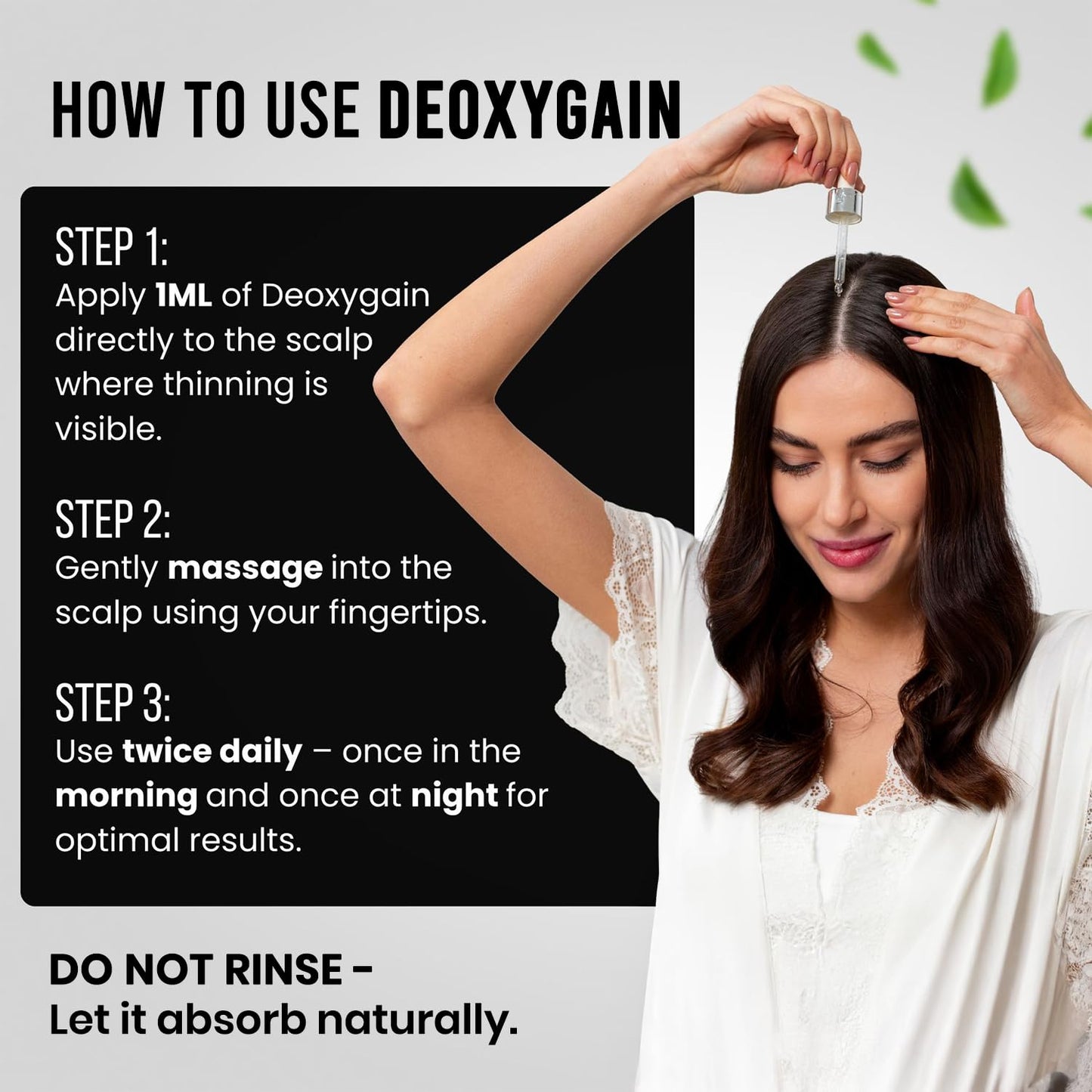Topical Hair Treatment by Deoxygain - Advanced Hair Growth Formula with 2DDR to Stimulate Follicles Block DHT & Support Hair Regrowth Thicker Fuller Hair Scalp Coverage for Men and Women - 2 fl oz