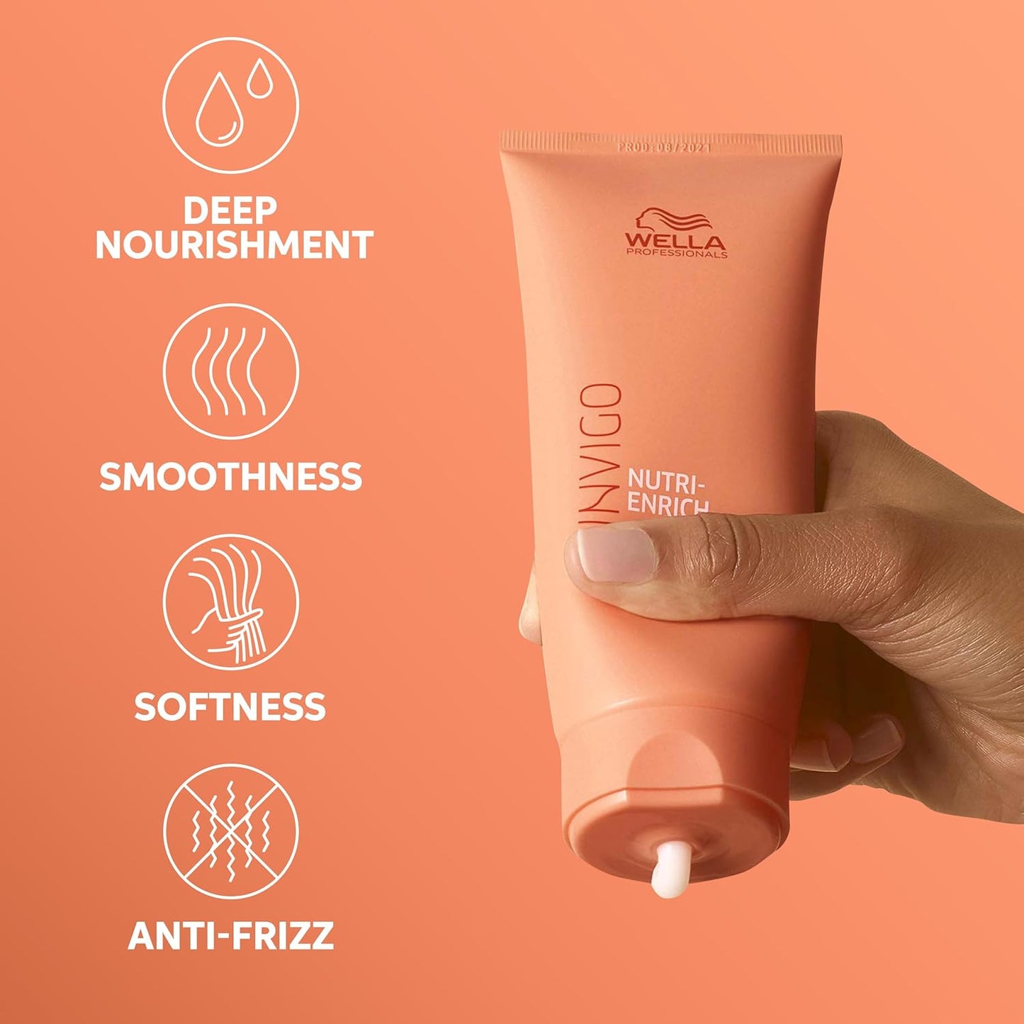 Wella Professionals Invigo Nutri-Enrich Conditioner - Deep Nourishing Formula for Dry, Stressed Hair with Goji Berry Extract | 33.8 Fl Oz