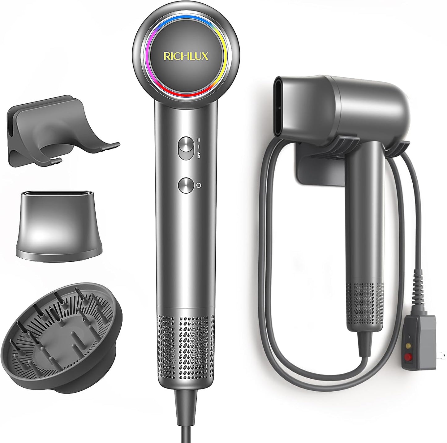 Ionic Hair Dryer - 160,000 RPM Professional High-Speed Blow Dryer | Lightweight & Quiet with Diffuser for Travel