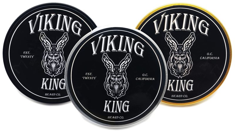 VIKING KING BEARD CO. Beard Balm - Silver (Unscented) - All Natural Beard Softener and Conditioner - Men's Grooming Product - 4 Ounce Tin