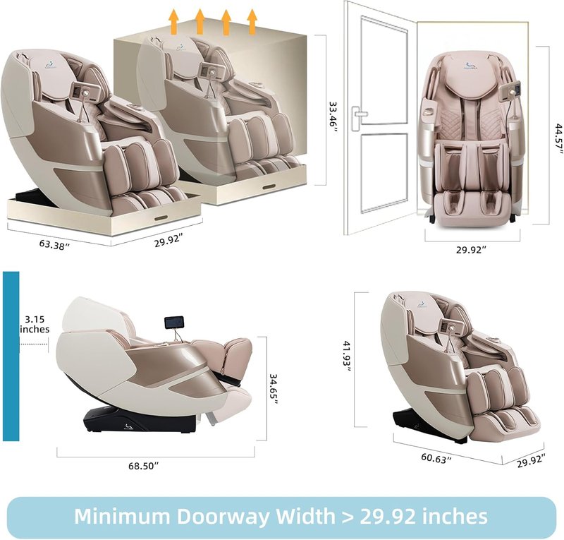 MassaMAX 4D Massage Chair - Full Body Recliner with AI Voice Control & 27 Auto Modes | Zero Gravity, Deep Yoga Stretch, 55" SL Track