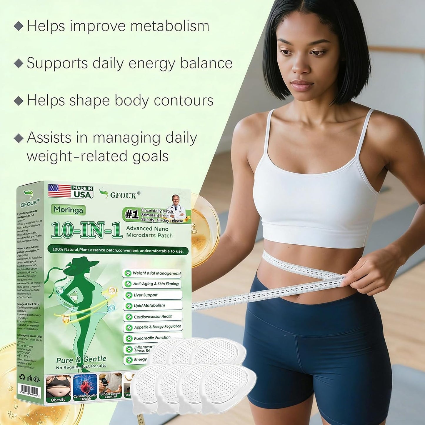 Moringa Berberine X Nad Patches - 10-in-1 Nano Microdarts for All Skin Types | 3 Boxes