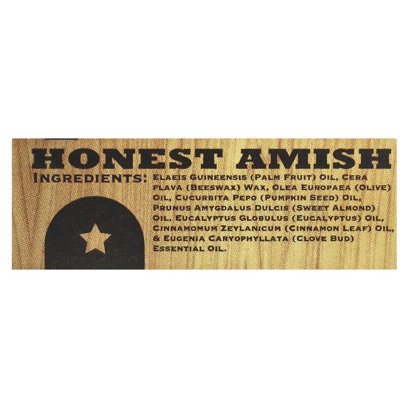 Honest Amish Slick Beard Wax - All Natural and Organic - 2 ounce