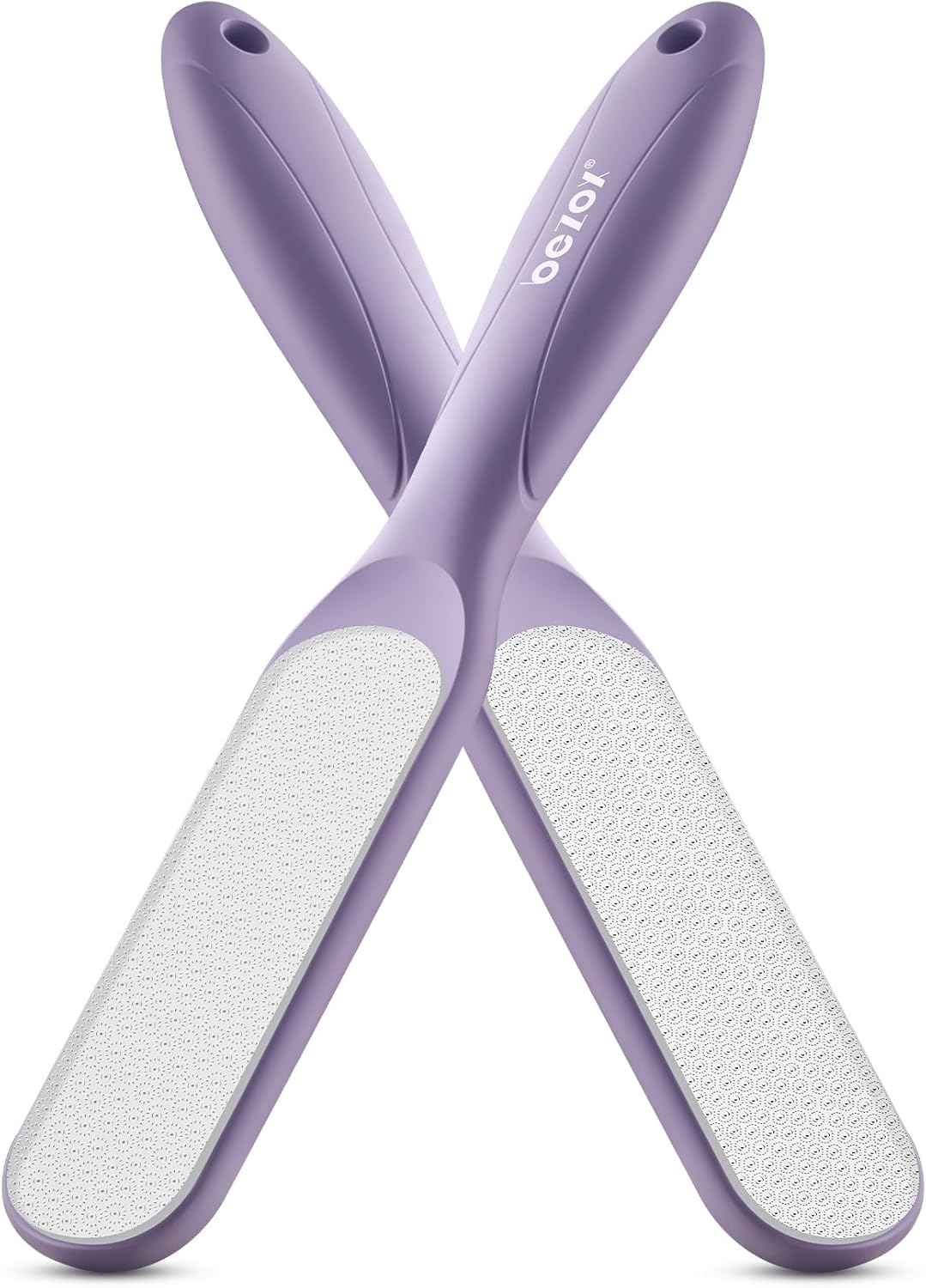 BEZOX Glass Foot File - Callus Remover for Silky Smooth Heels | Professional Pedicure Tool, Washable Foot Scraper - Purple