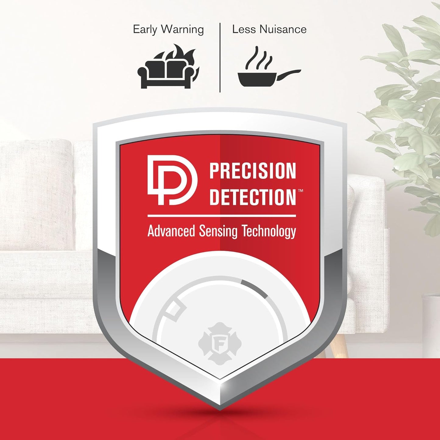 Smoke Alarm - Battery-Operated Detector with Test & Silence Button | SMI100, 1-Pack