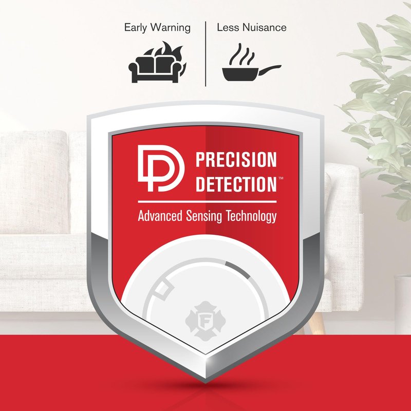 First Alert Smoke Alarm, Battery-Operated Detector with Test & Silence Button, SMI100, 1-Pack