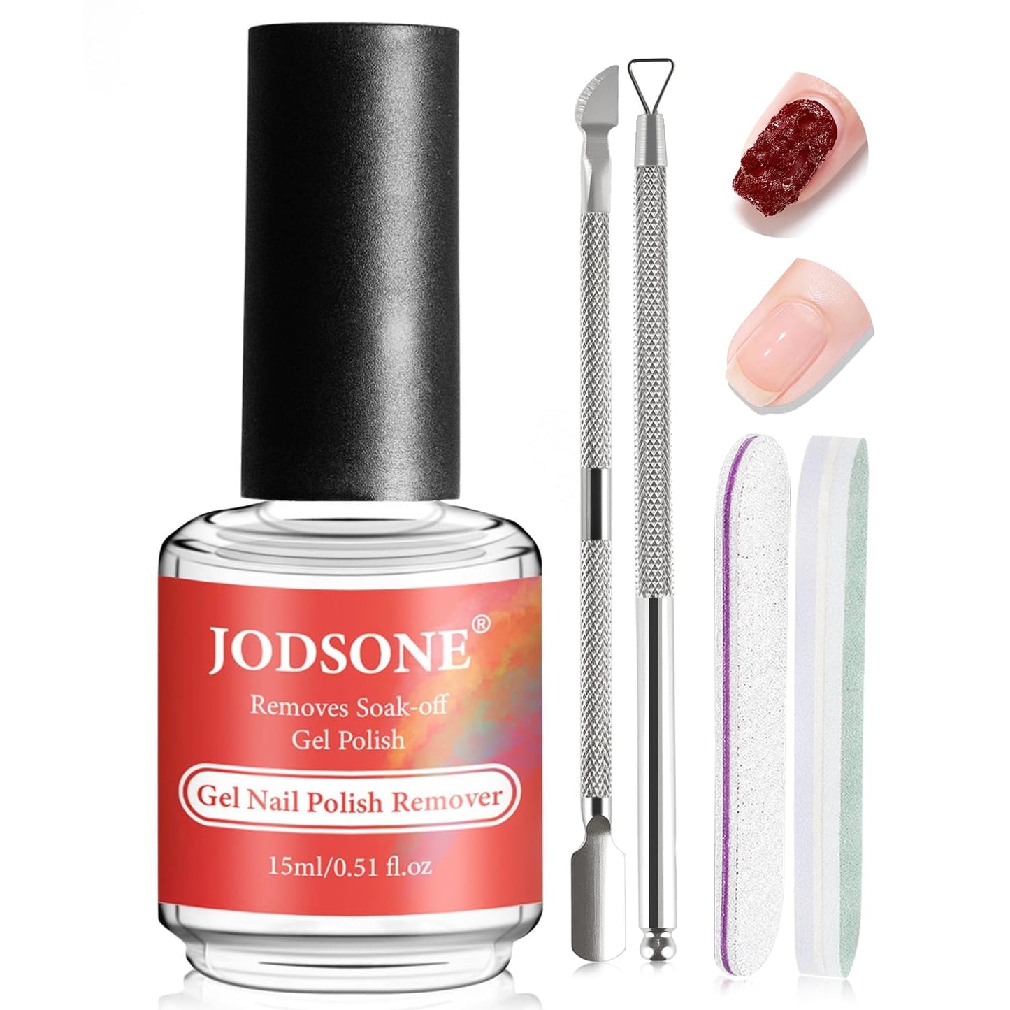 JODSONE Gel Nail Polish Remover - Quick 3-5 Minute Soak-Free Formula | 15ML