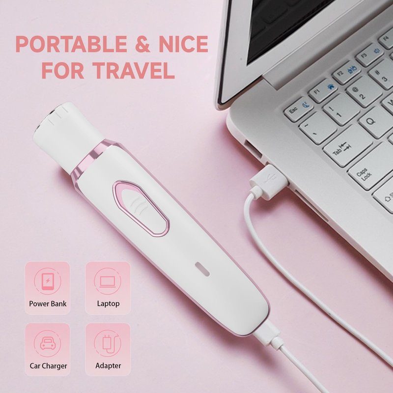 Electric Razors Shaver for Women Painless 4 in1 Women Shaver Cordless Rechargeable Facial Eyebrow Razors & Nose Hair Trimmer Lips Body Bikini Trimmer for Womens Grooming Kit 3028 White