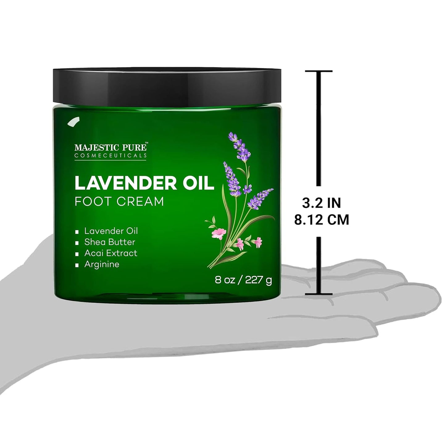 Lavender Oil Foot Cream - Moisturizing Warming Treatment for Calluses, Dry Cracked Feet & Hands | 8 oz