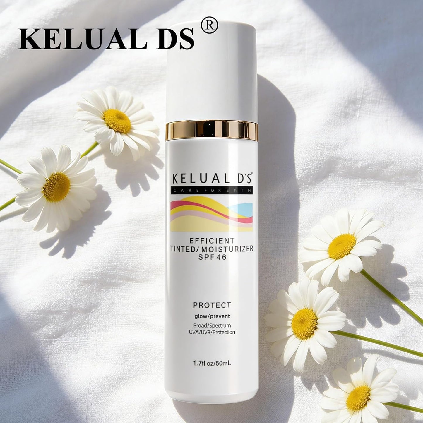 Anti-Aging Tinted Face Moisturizer & Sheer Sunscreen SPF 46 - Hydrating Skin Care, 1.7oz/50ml