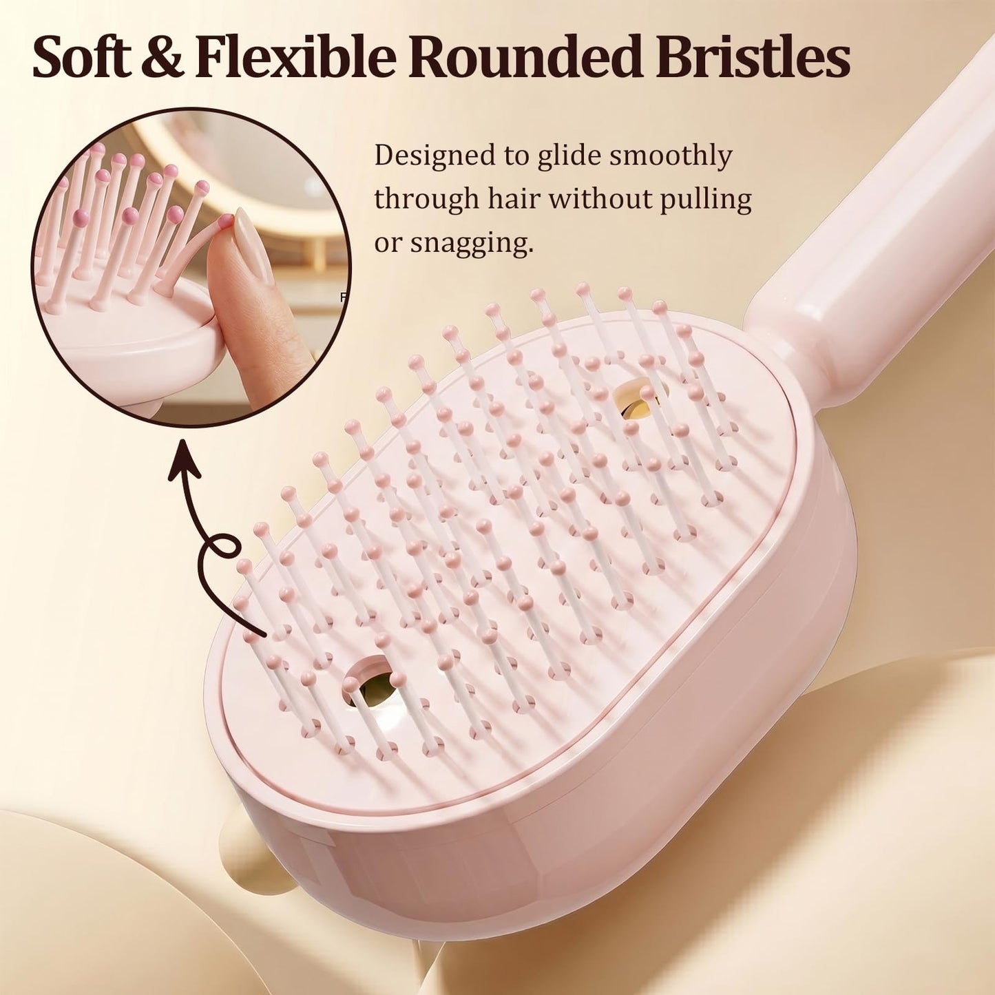 Electric Spray air Cushion Massage Comb 3-in-1 Steam Hair Brush Hairbrush Electric Spray Hair Cushion Comb Detangling Scalp Care for Hair Tangles & Dryness (Purple)