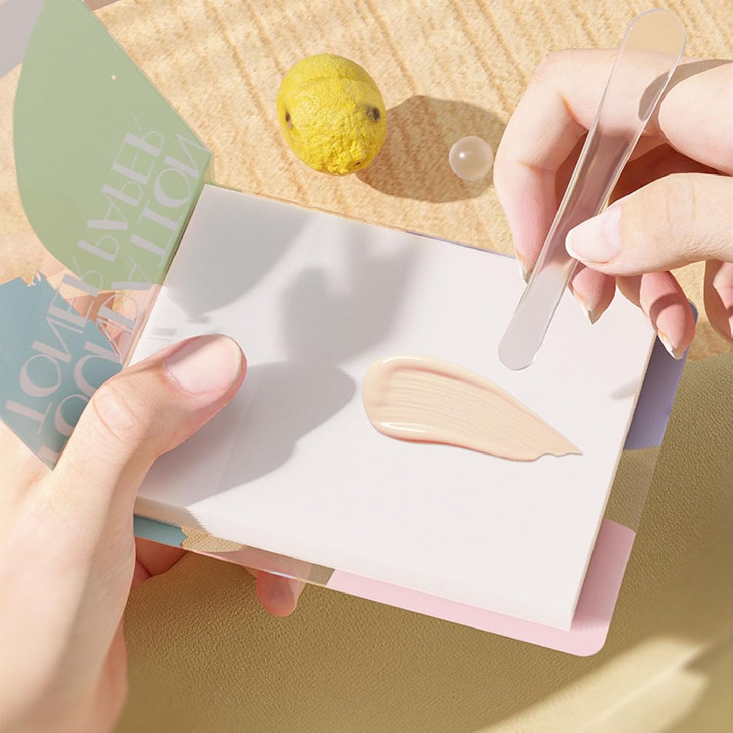 Nail Art Palette Paper - 200 Sheets Disposable Cosmetic Mixing Tray for Daily Use | Multi-Color