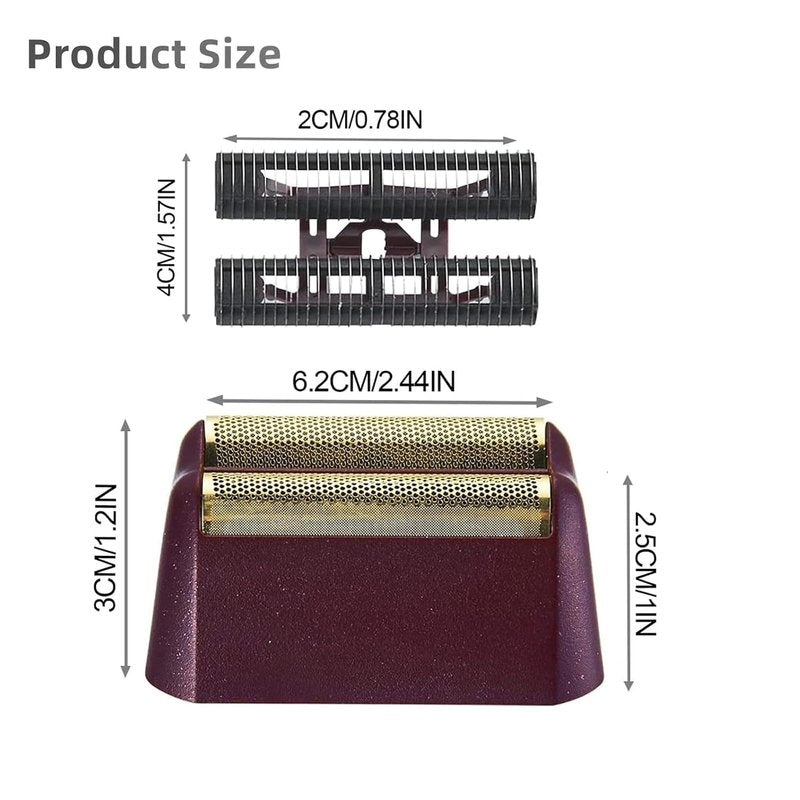 2 Pack Professional 5 Star Series Finale Shaver Replacement Foil and Cutter Bar Assembly Compatible With Wahl Shaver Foil 7031-100, 7043-100 Super Close Shaving Replacement Heads， (Black)
