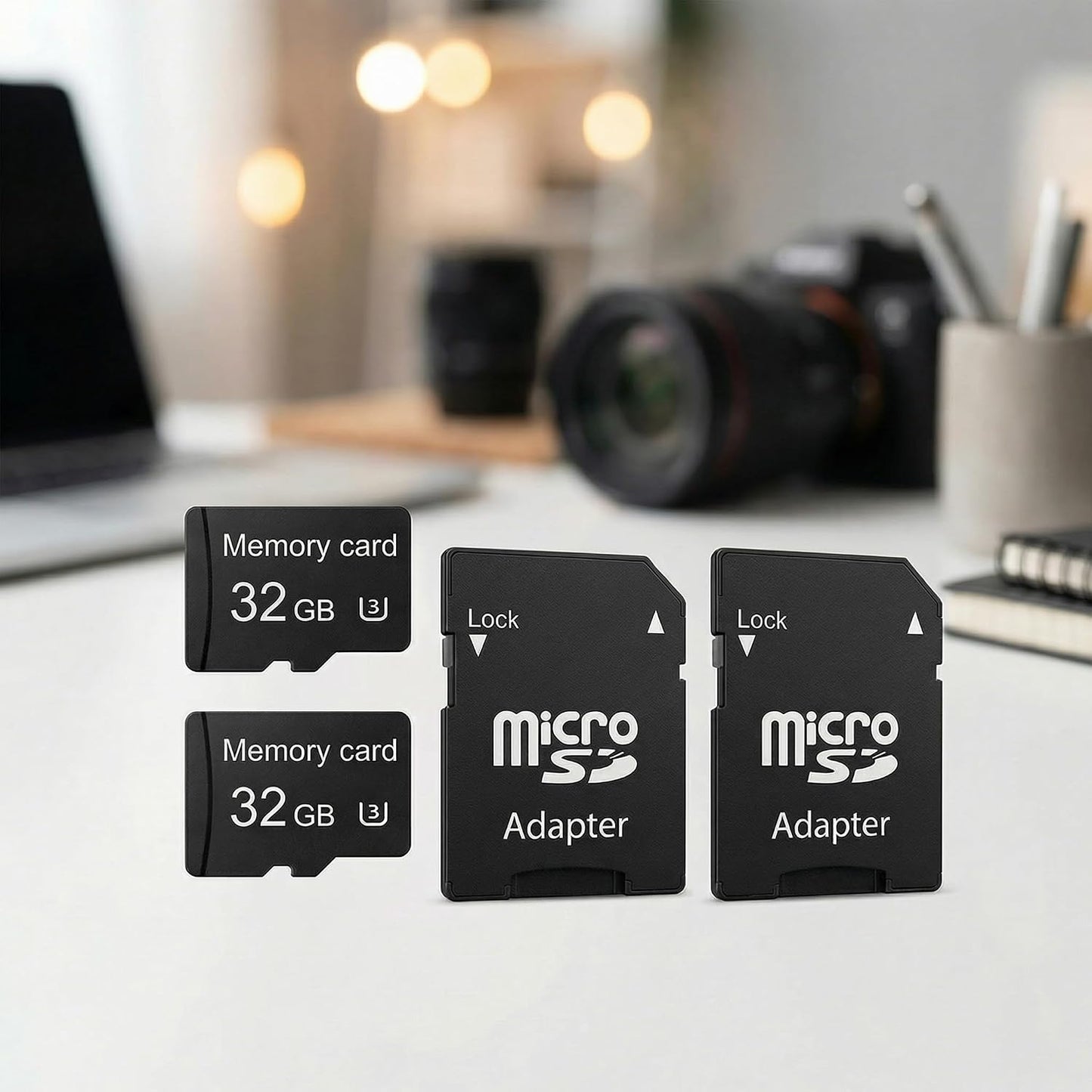 Micro SD Card 1GB Class 10 - High-Speed SDHC Memory Card for Cameras, Dash Cams, MP3s | 2-Pack with Adapter