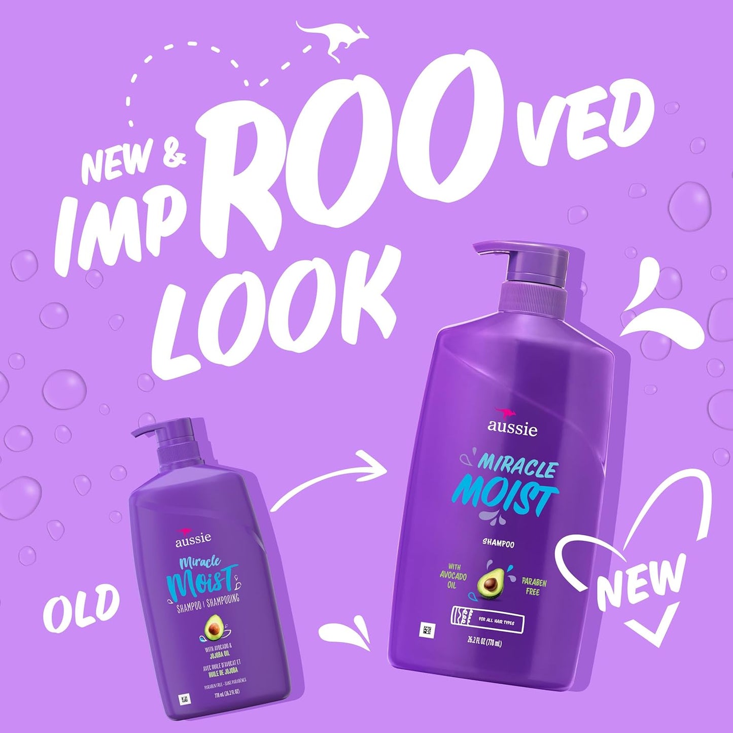 Aussie Miracle Moist Shampoo - Hydrating Cleansing Treatment with Avocado & Jojoba Oil | 26.2 Fl Oz