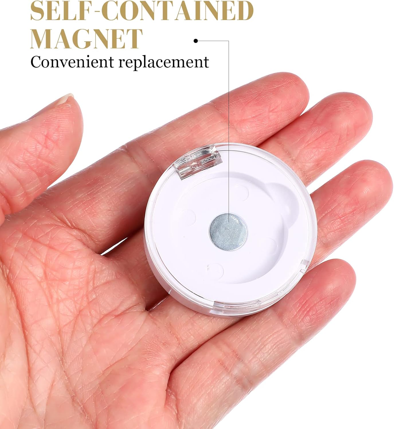 Magnetic Eyeshadow Cases - 4Pcs Refillable Round Makeup Palette for DIY Lipstick & Blush | 26mm ID, 40mm OD