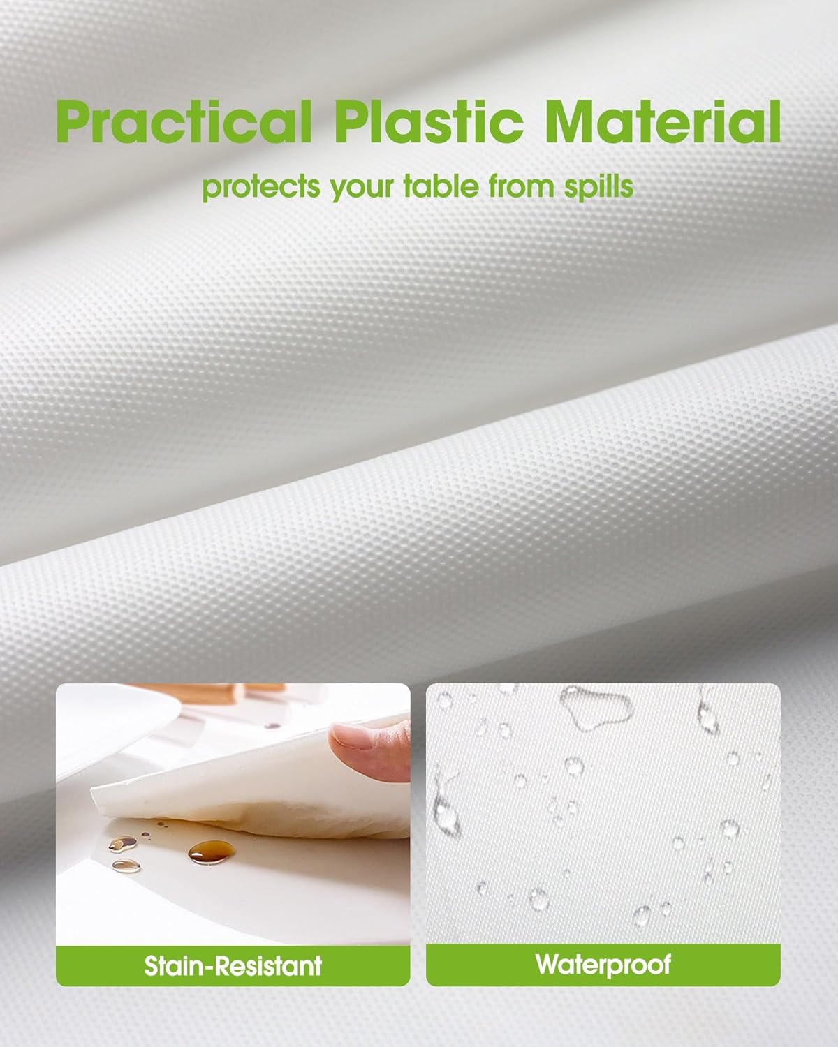 Plastic Table Cloths - 10 Pack Disposable 54 x 108 Inch for Parties, Picnics & Weddings | Rectangle White