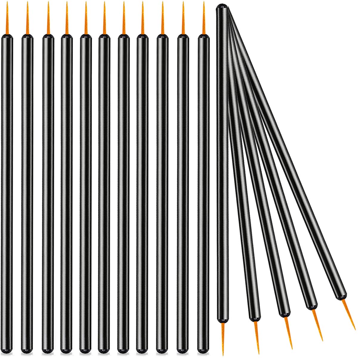 Eyeliner Brush Applicators - 100 Pack Ultra-Fine Point Disposable Eye Wands | Makeup Tool for Precision Application