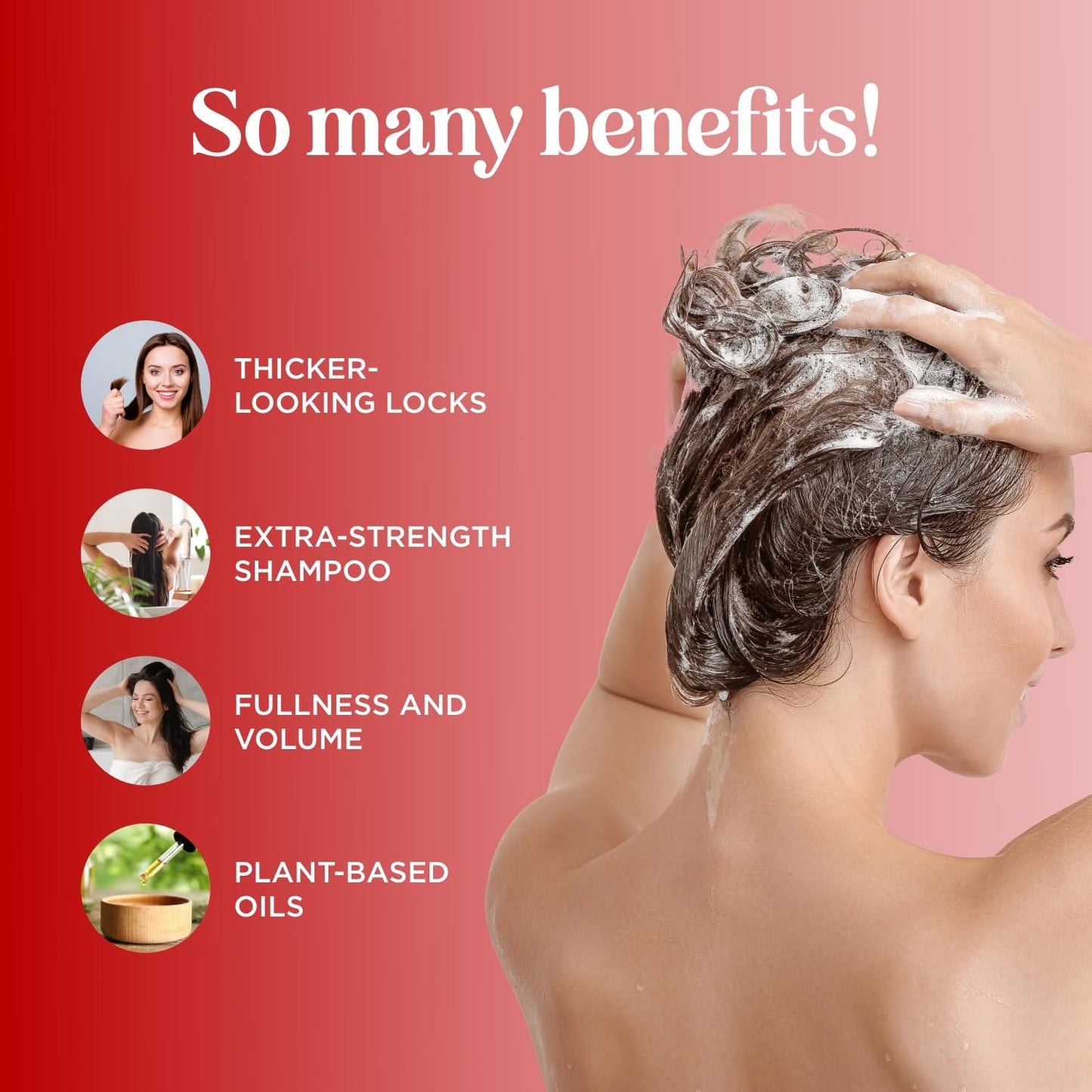 Ultra Biotin Shampoo for Thinning Hair - Extra Strength Volumizing Shampoo for Men and Women with B Vitamins and Rosemary Essential Oil - Sulfate Free Shampoo Biotin Formula for Hair and Scalp Care