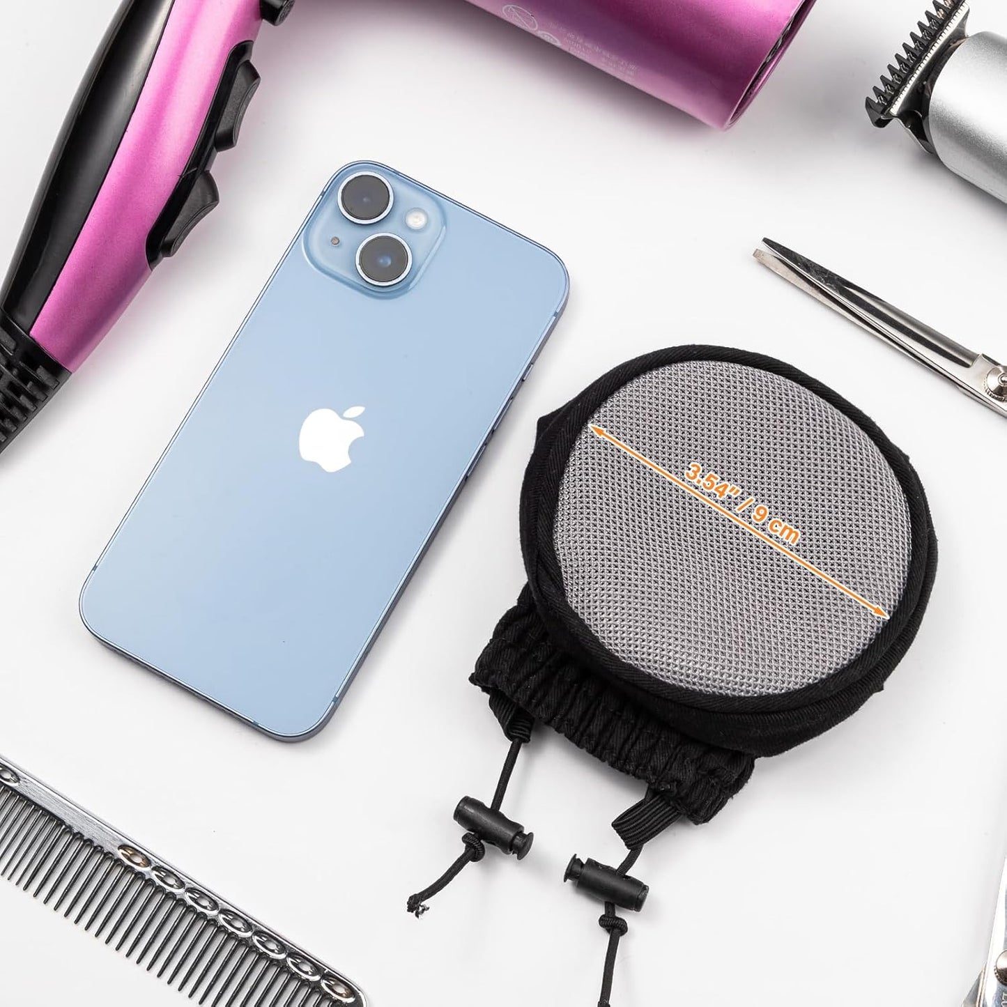 Hair Dryer Diffuser - Universal Double-Layer Nylon Attachment for Curly Hair | Foldable Travel Design with Elastic Band