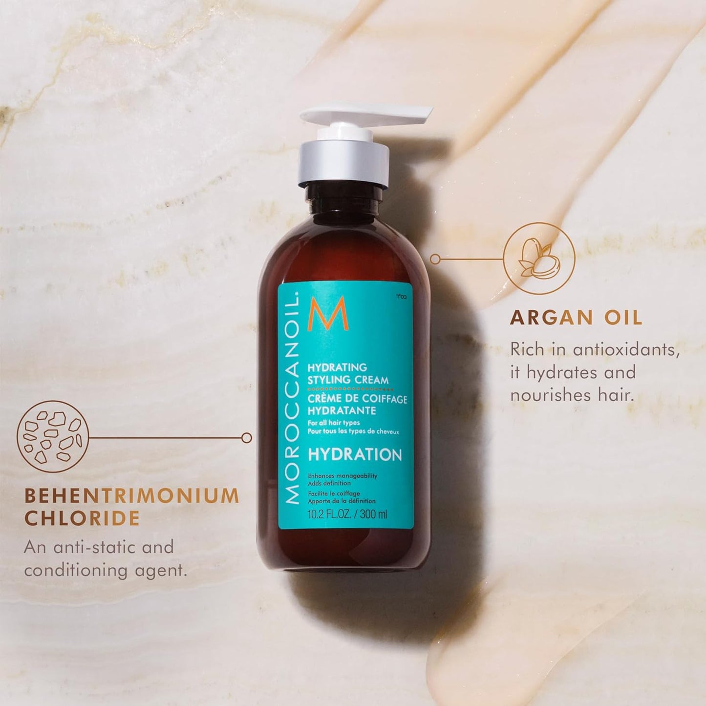 Moroccanoil Hydrating Styling Cream - Moisturizing Hair Cream for Soft, Manageable Hair