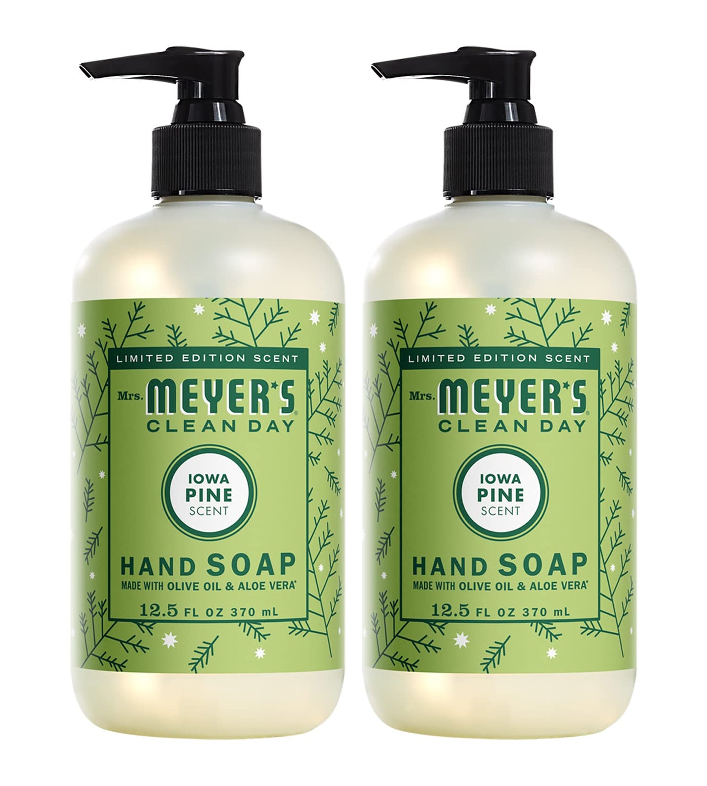 MRS. MEYER'S CLEAN DAY Liquid Hand Soap, Cruelty Free, Iowa Pine Scent, 12.5 oz (Pack of 2)