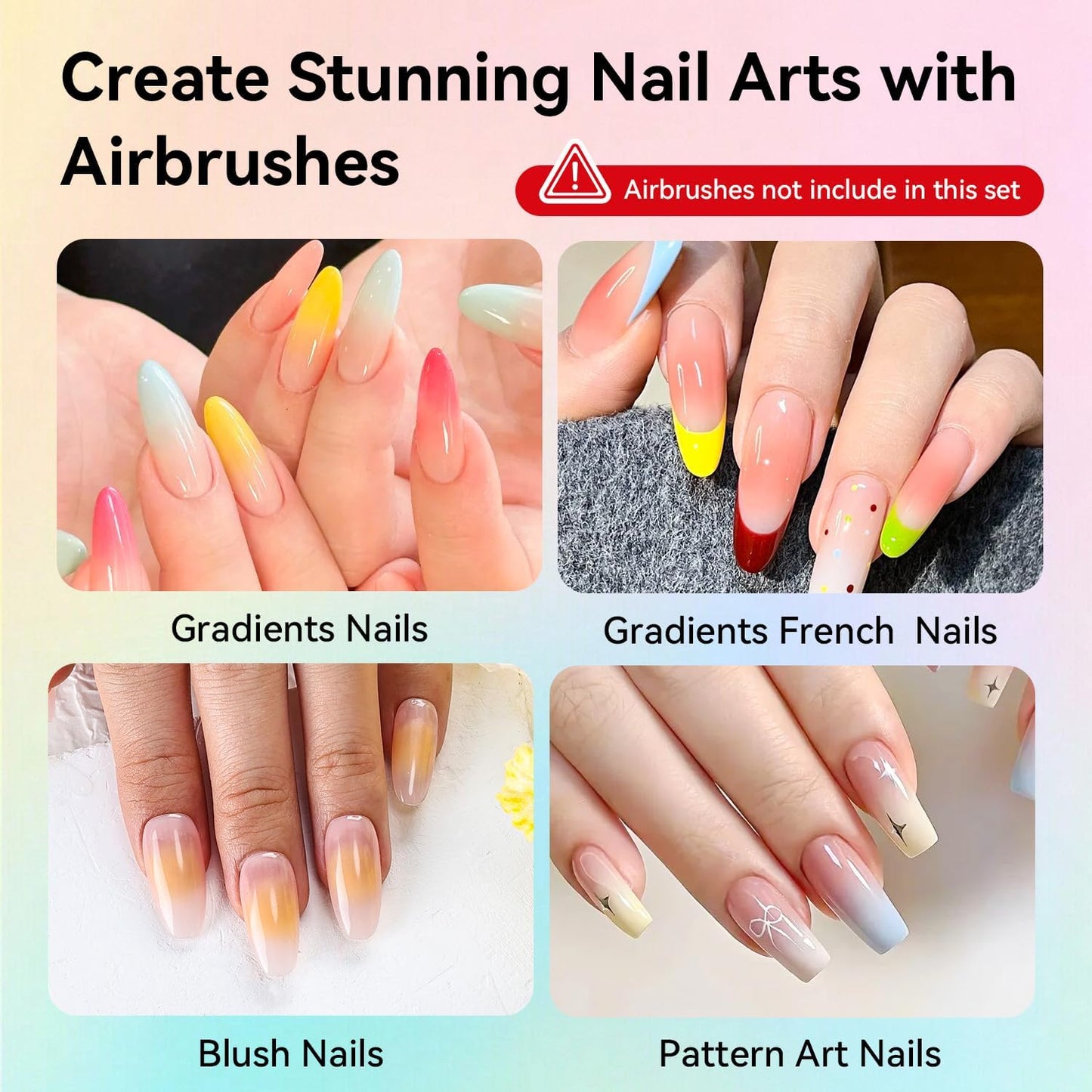 JODSONE Airbrush Gel Nail Polish Kit - 32 Colors, No-Dilution | Perfect for Home & Salon Nail Art