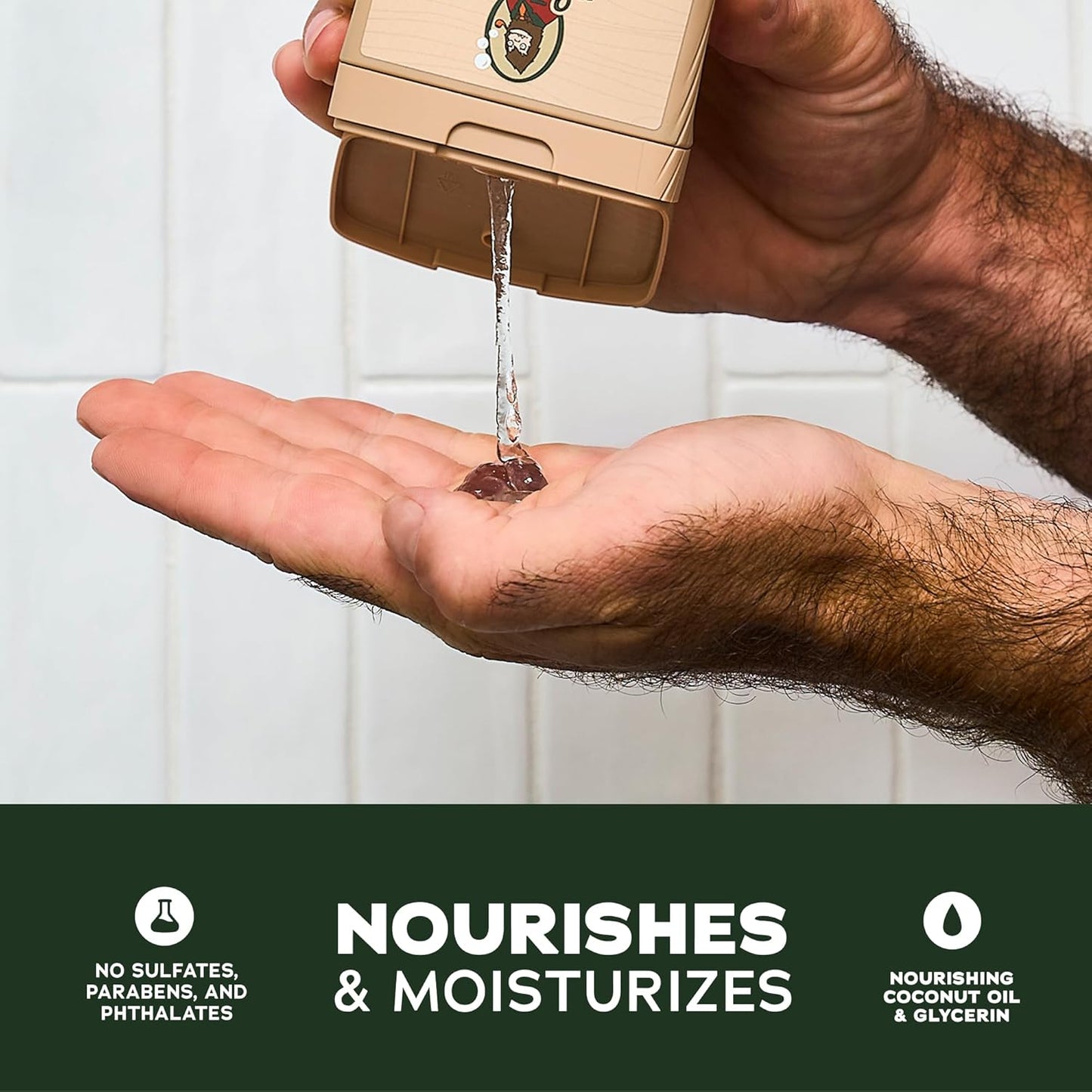 Dr. Squatch Men's Body Wash - Natural Cleansing & Nourishing Gel | Mountain Meadow & Lumberjack Lodge (14 oz, 2-Pack)