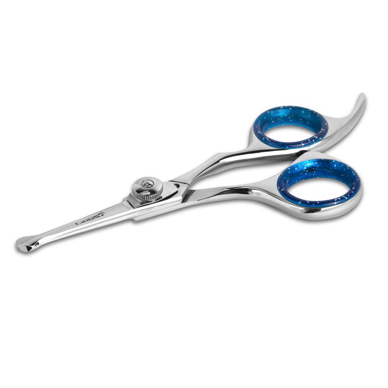 Laazar Straight Dog Grooming Scissors - Comfortable Around The Eyes Cat & Dog Scissors | Blunt Dog Trimming Scissors| Premium Stainless Steel | Grooming Scissors For Dogs - Dog Hair Scissors