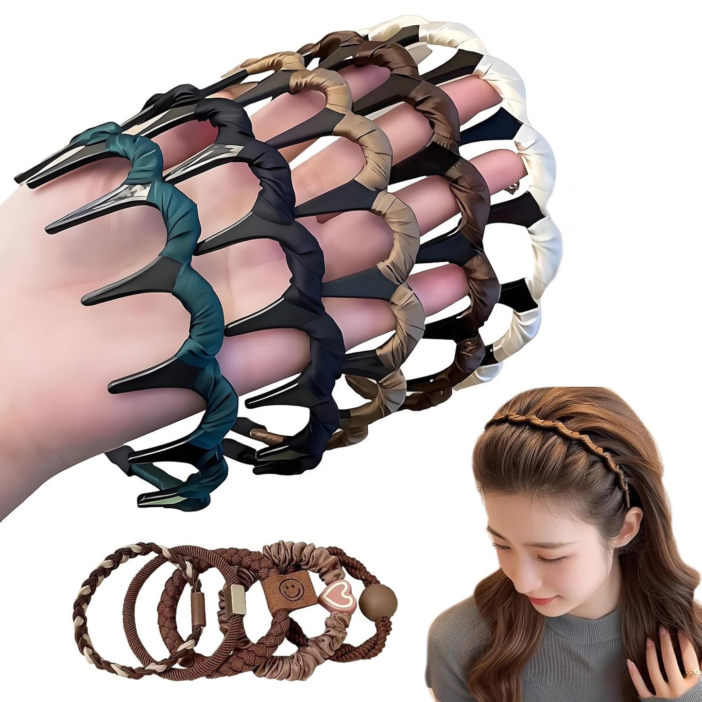 Retro High Skull Headband - U-Shape Fashion Tooth Hair Comb | Stylish Accessory