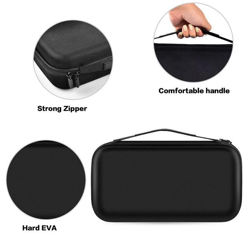 ANKHOH Walkie Talkie Case Holder for 50 Channel GMRS Two-Way Radio, Long Range Handheld Mobile Radios Hard Storage Carrying Box for Rechargeable Batteries, Charger and Headset, Black(Bag Only)