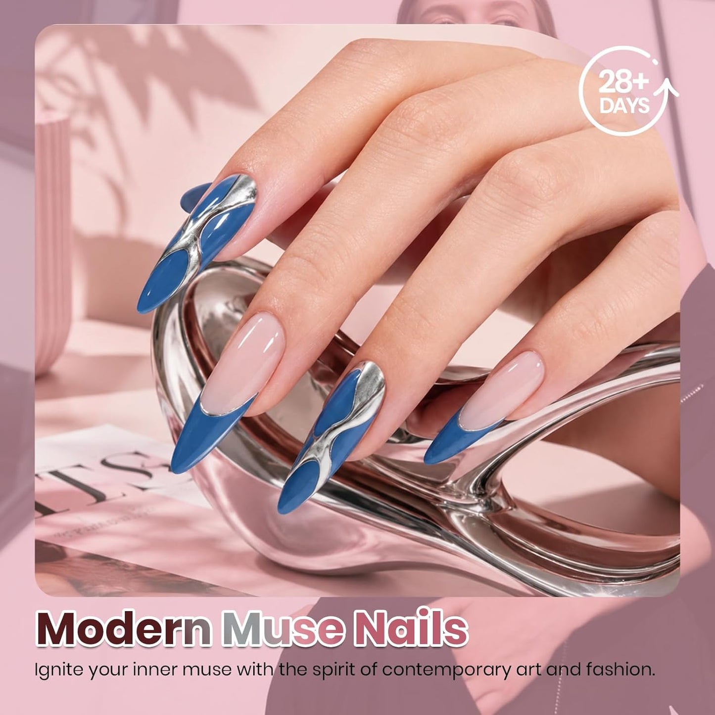 Beetles Gel Nail Polish Set - Modern Muse Collection with 3 Colors & Base/Top Coat | Soak Off UV Gel