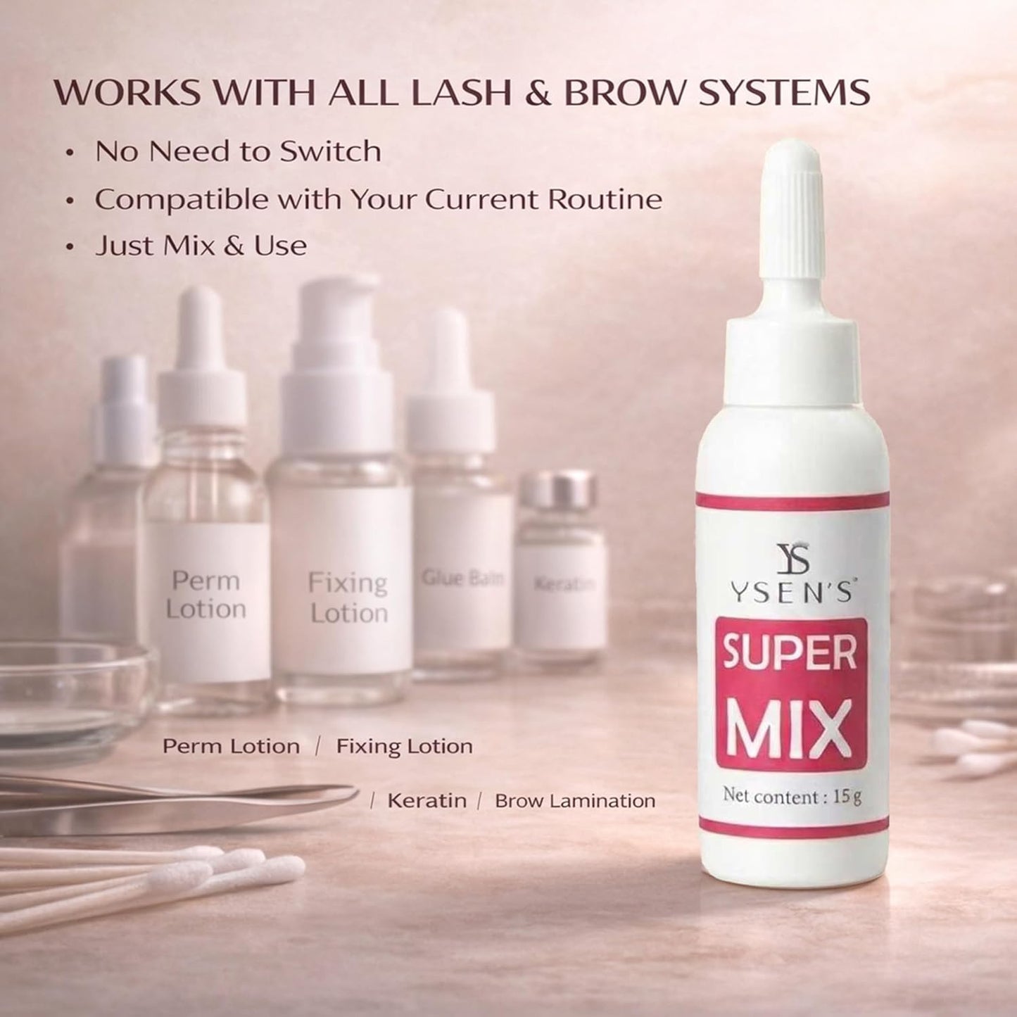 Korean Lash Lift Powder - Glue-Free Eyelash Perm Solution | 5g Super Mix Additive for Professional Use