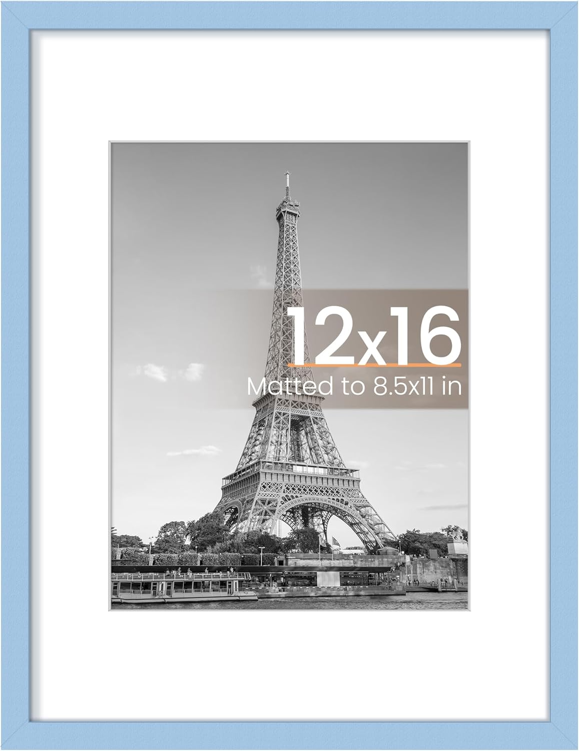 Upsimples 11x14 Picture Frame - Display 8x10 Photos with Mat or 11x14 Without Mat | Black Wall Hanging Frame