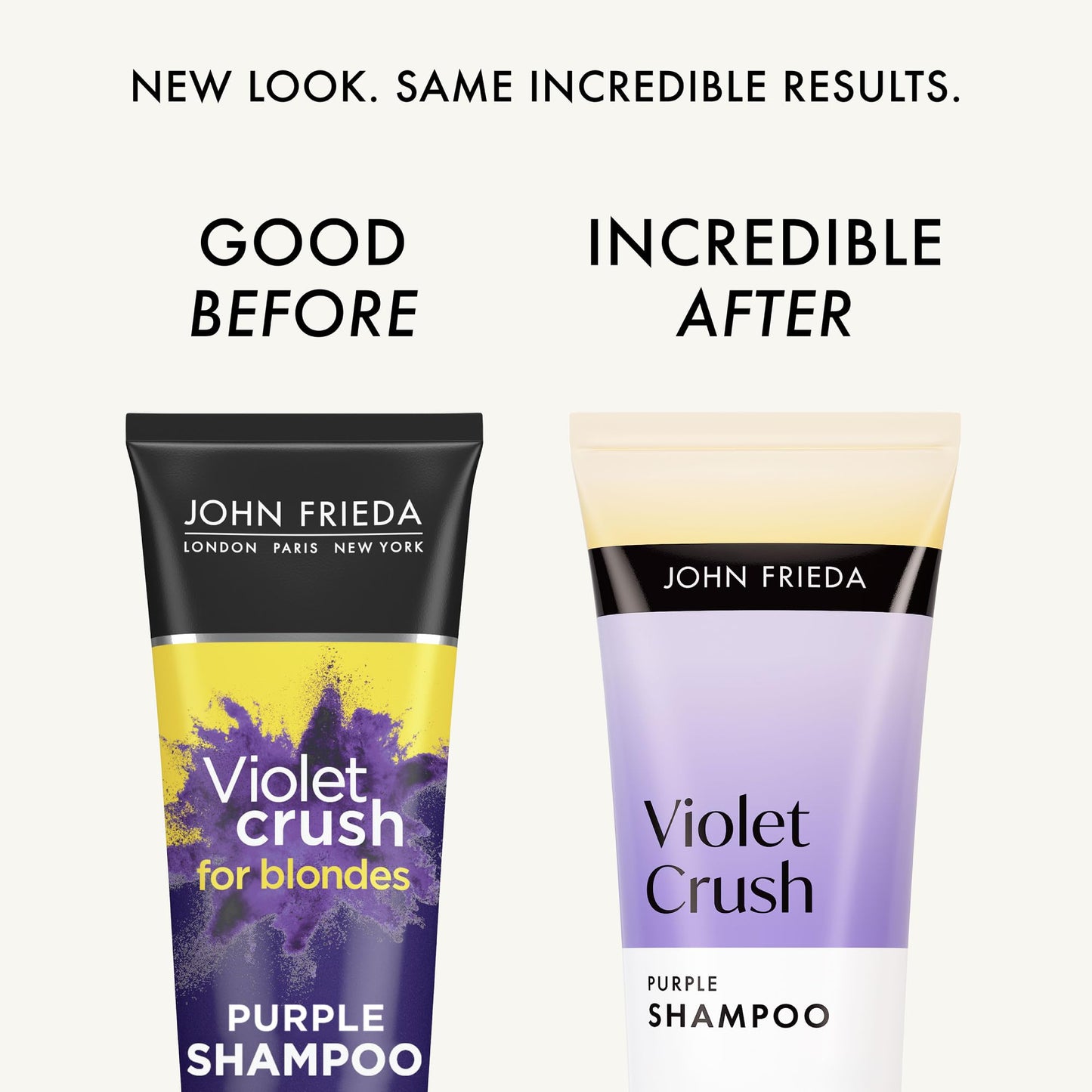 John Frieda Violet Crush Purple Shampoo for Blonde Hair, Brass Neutralizing Toning Shampoo for Cool, Bright Blonde, 8.3 fl oz