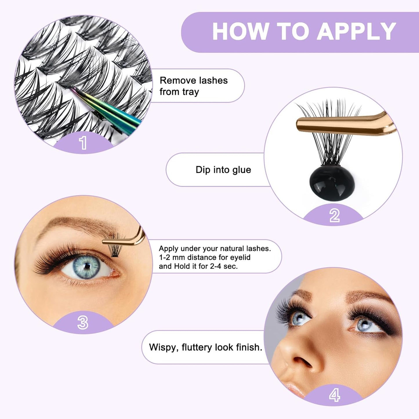 Lash Clusters 280PCS - Natural Wispy Eyelash Extensions 9-16mm | Soft Thin Band for DIY Comfort