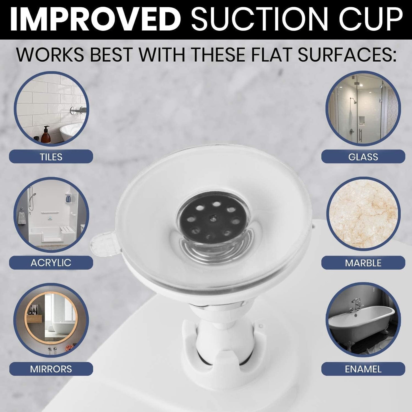 Fogless Shower Mirror for Shaving - Upgraded Suction, Dual Anti-Fog Design, Shatterproof Surface | 8" x 7" Chrome