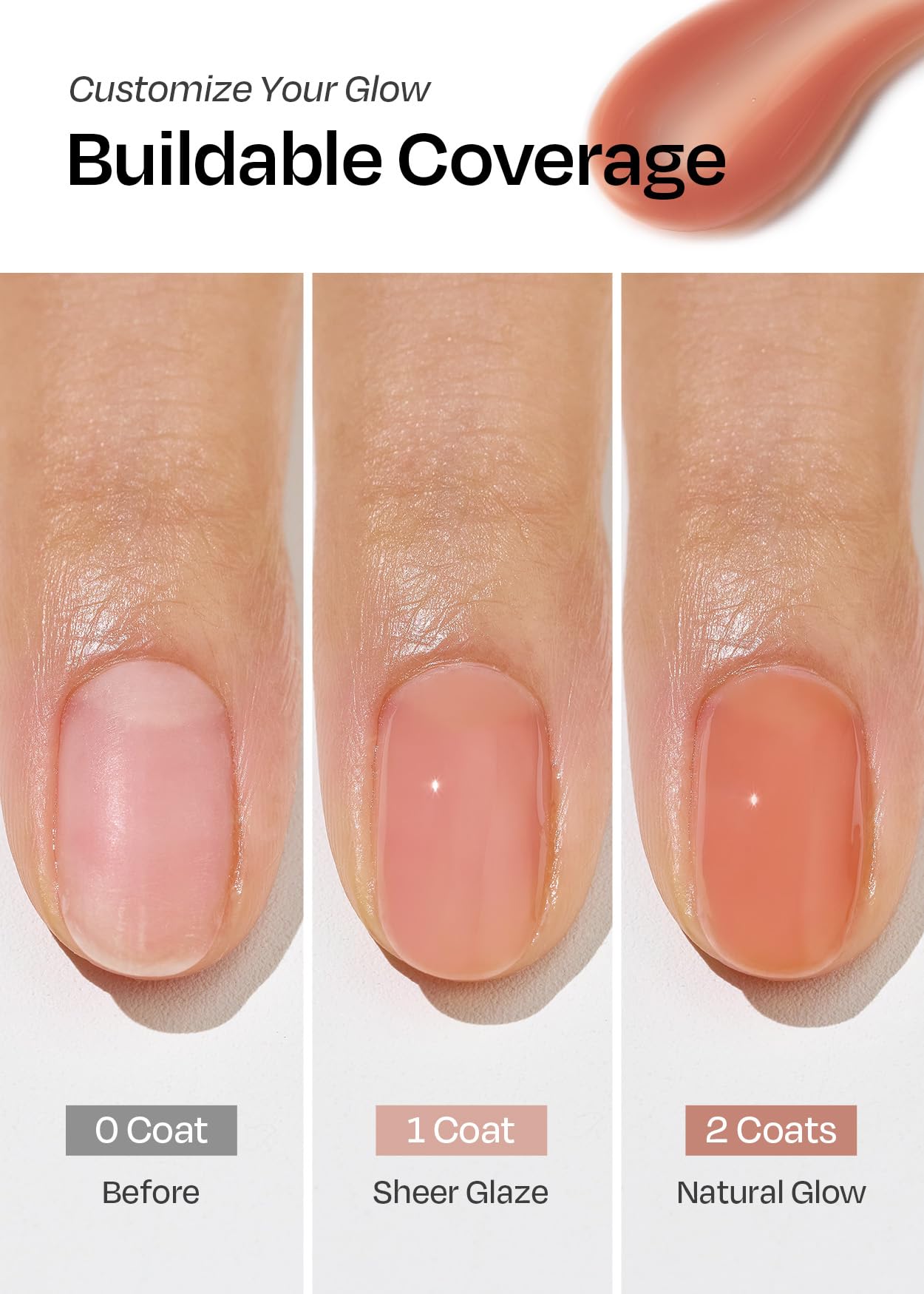 ohora Natural Glow Milk Syrup Nail Strengthener (Chai) - Tinted Nail Hardener for Brittle, Damaged Nails, Quick-Dry Glossy Finish, Nail Repair & Growth, 15 mL