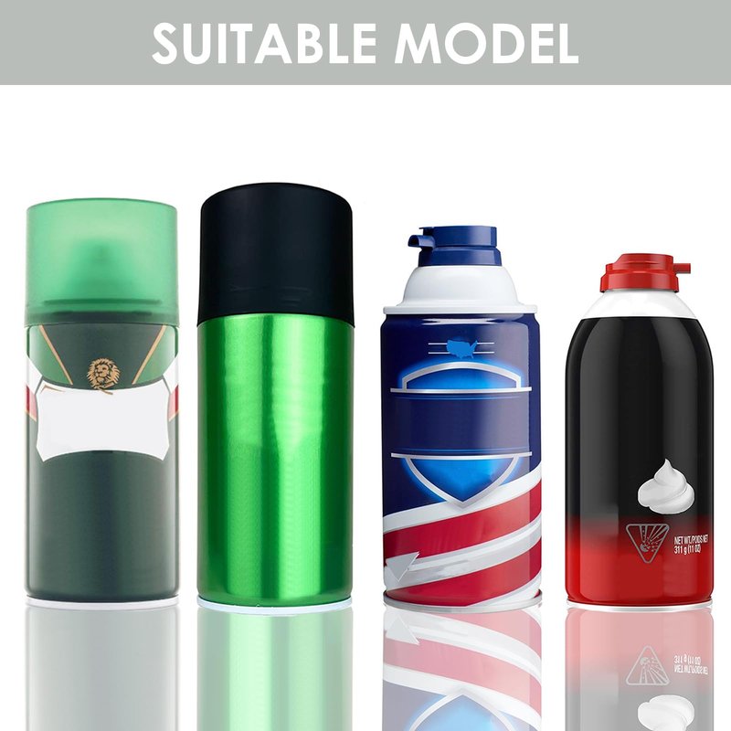 Linkidea 2 Pack 2.5" Shave Gel Can Rust Holder, Silicone Shaving Foam Stand, Shaver Gel Foam Base Compatible with Barbasol, Gillette Most of Shave Gel (Grey)