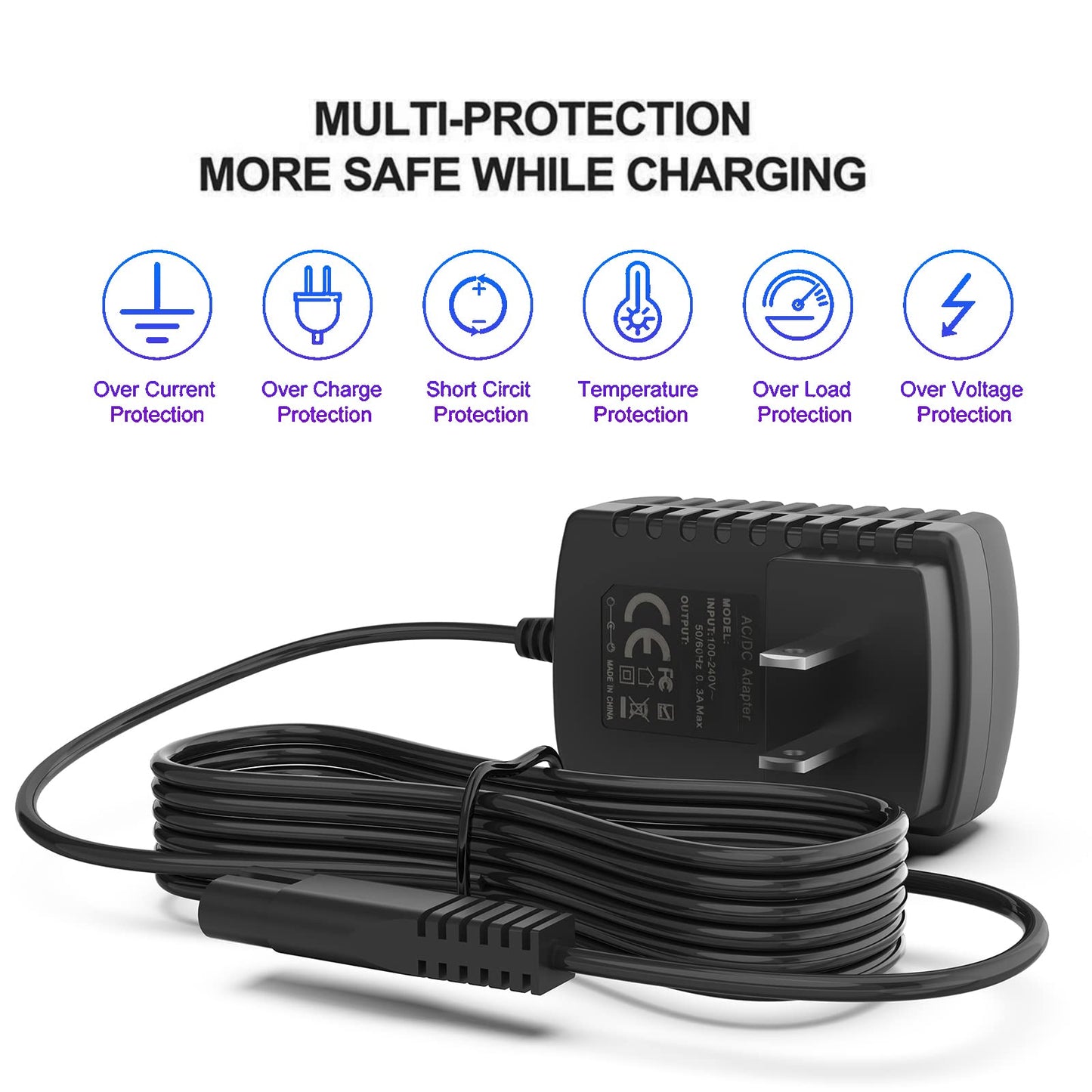 Replacement for Andis 73000 Envy Li Cordless Clipper Charger Compatible with Andis 73102 73105 73106 73005 73010 73045 73060 73095 77511 73500 73035 Hair Trimmer Charging Cord Adapter