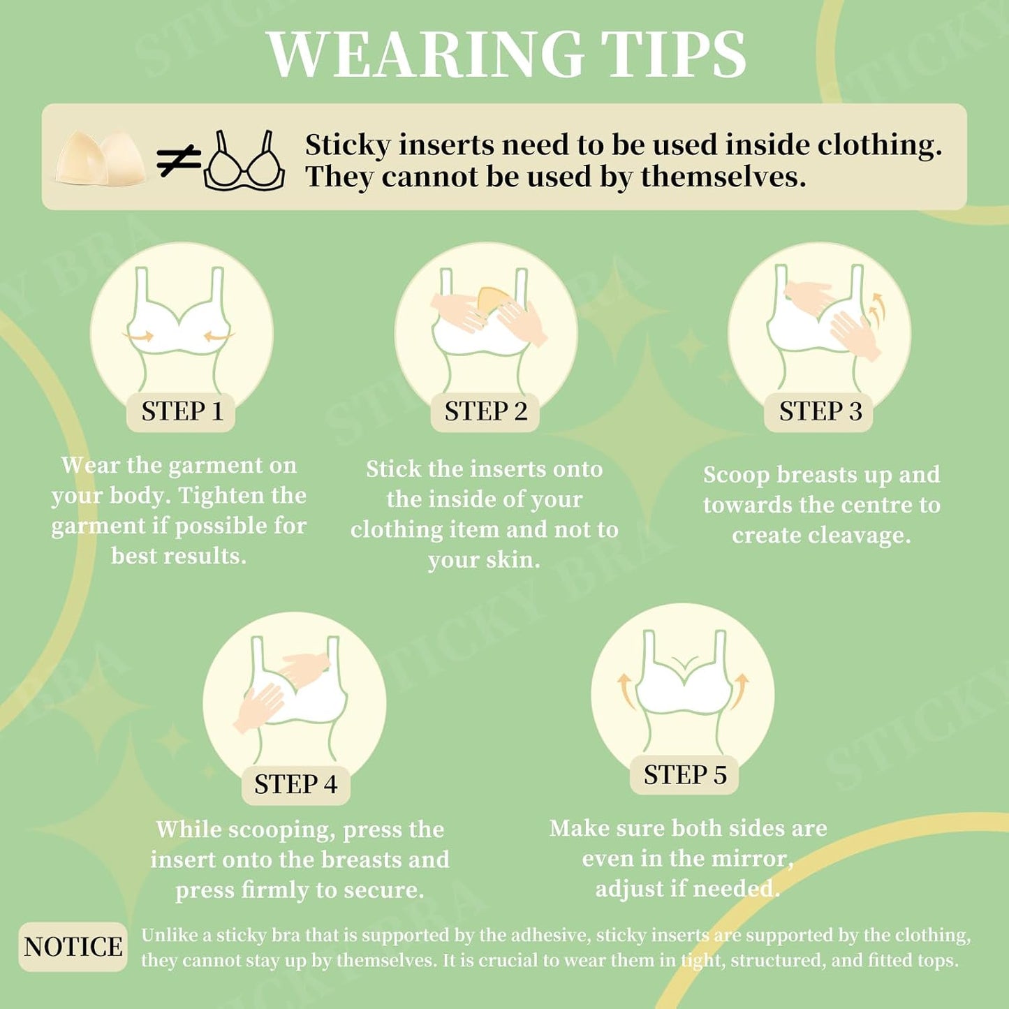 Double-Sided Sticky Bra - Ultra Invisible Lift for D+ Cups | Adhesive Push-Up Pads for Swimwear