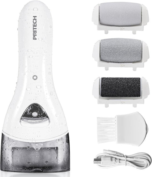 Rechargeable Electric Feet Callus Remover - Portable Pedicure Tool for Hard, Cracked Skin | Professional Foot Care Kit