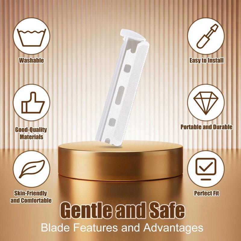 20pcs Replacement Blades for Tweezerman Facial Razor, Stainless Steel Refills for Women Peach Fuzz Remover & Exfoliating Razor Blades Smooth Radiant Skin