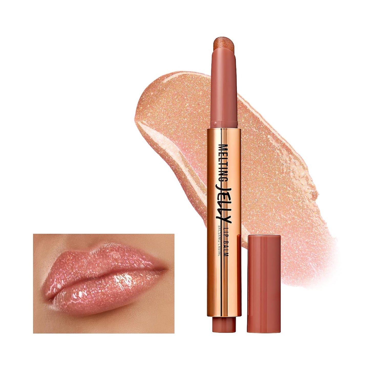 KISS NEW YORK Melting Jelly Lip Balm - High Shine, Moisturizing & Plumping Effect | Chili Mango Flavor
